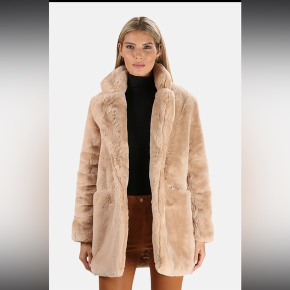 Apparis Sophie Coat Size Small Tan Camel Color - Picture 4 of 8